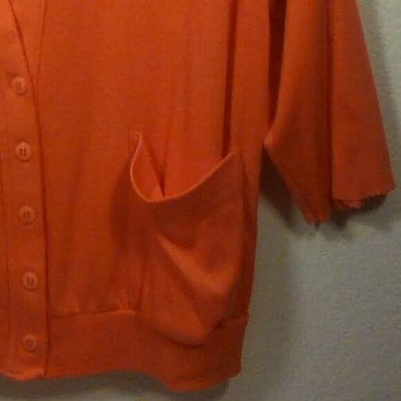 White Stag Orange Midsleeve  Cardigan Size: XL-XXL - Picture 6 of 10